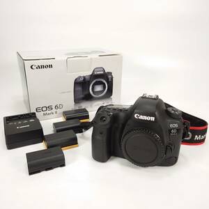 美品 バッテリー4本付き Canon EOS 6D MarkII 2 ボディ デジタル一眼レフカメラ フルサイズ キヤノン