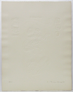 高柳裕『Aquarius』凸版　ed.28/100. 鉛筆サイン　シートのみ　1973年制作