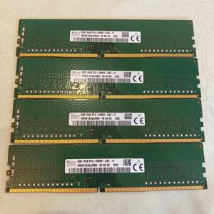 SKhynix 1RX8 PC4 21300 DDR4 2666V 8GBX4枚セット②