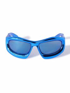 即完売 最新コレクションモデル 新品 未使用 Off-White オフホワイト SUNGLASSES MIRROR BLUE ミラーサングラス ブルー