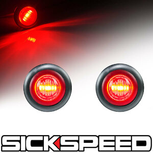 SICKSPEED 汎用LEDマーカー レッド 2個セット USDM JDM 埋め込み ズーマー ruckus スクーター レーサーレプリカ テール ストップランプ