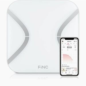 新品 FiNC オリジナル体組成計 体重計 Bluetooth 高性能体重計 BMI ダイエット 筋トレ iPhone&Android対応 ヘルスメーター 健康 減量 ジム