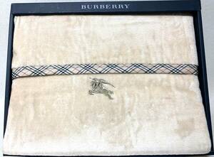BURBERRY バーバリー 高級シール織綿毛布 140x200cm 綿100％ 西川産業 日本製 未使用