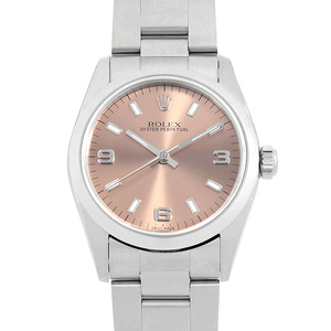 ロレックス オイスターパーペチュアル 77080 ピンク 369ホワイトバー A番 中古 ボーイズ(ユニセックス) 腕時計