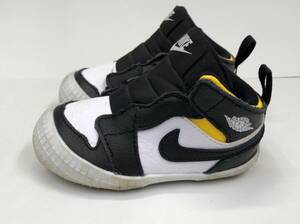 NIKE キッズ ベビー靴 スニーカー 10cm ブラックxホワイト系 JORDAN 1 CRIB BOOTIE AT3745-017 ナイキ 24010901