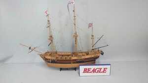 ■美品 完成品 HMS BEAGLE　帆船木製 模型　ビーグル　■