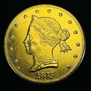 金貨 古銭 アメリカ 自由の女神 1875年 ハクトウワシ 13の星 13の州 イーグル 矢 オリーブの枝 コイン 金貨 外国古銭 海外硬貨 硬貨 