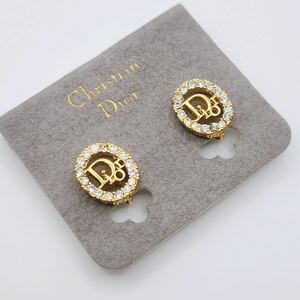 【人気】　Dior　ディオール　イヤリング　アクセサリー　CD ロゴ刻印　金　ゴールド