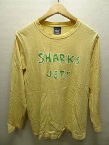 全国送料無料 ユニクロ UNIQLO キース・へリング Keith Haring メンズ 綿100% 両面プリント 袖裾リブ無し 長袖Tシャツ Sサイズ