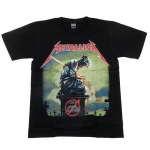 【送料無料/新品】メタリカ METALLICA 半袖Tシャツ ロックバンド ヘビーメタル ヘビメタ 両面プリント 黒 メンズ Sサイズ ■管理番号LBT142