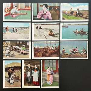戦前 絵葉書 12枚「朝鮮風俗」風景 景色 資料 郷土資料