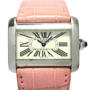 Cartier(カルティエ) 腕時計 ミニタンクディヴァン W6300255 レディース SS×アリゲーターベルト アイボリー
