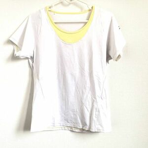 MIZUNO ミズノ 半袖Tシャツ スポーツウェア ホワイト イエロー ◎13-15