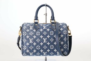 ルイヴィトン スピーディバンドリエール25 モノグラムデニム 中古品 LOUIS VUITTON M59609 USED 美品 Aランク/6740