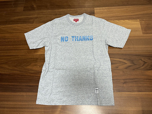 美品 SUPREME No Thanks S/S Top Tシャツ 21FW M グレー