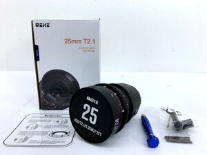 ●【同梱不可】【60】ジャンク品 店頭展示・美品 Meike MK-25mm T2.1 S35-Prime EFマウント シネマレンズ メイケ ※動作未確認