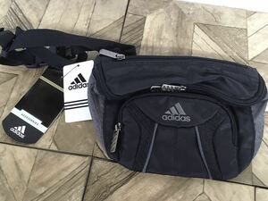 N カバン】adidas アディダス ウエストポーチ ポーチ 鞄 カバン ウエストバッグ バッグ 黒 ブラック 5951101 126-611 未使用 現状