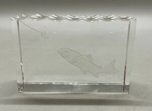 Noritake ノリタケ ペーパーウェイト クリスタルガラス 魚 置物 ガラス製 