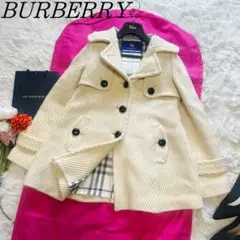 【良品】BURBERRY BLUE LABEL ミドル丈コート 38 ホワイト