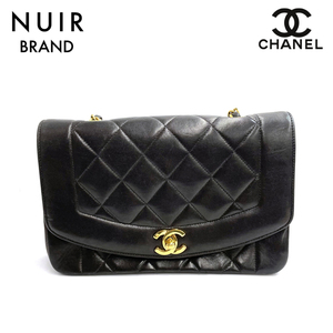 シャネル CHANEL ショルダーバッグ ダイアナ チェーンショルダー 1991-1994年 ラムスキン ブラック