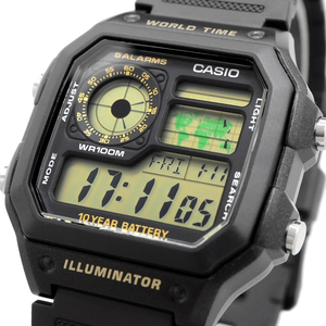 CASIO カシオ 腕時計 メンズ チープカシオ チプカシ 海外モデル ワールドタイム デジタル AE-1200WH-1BV