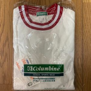 L Columbine 体操服 Tシャツ 赤線 デッドストック 昭和レトロ