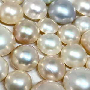 250ct!!［マベパール23点おまとめ］a ◎重量約50g 12.0-17.8mm pearl パール 半円真珠 ジュエリー jewelry 裸石 宝石 