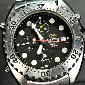 ORIENT オリエント クロノグラフ ダイバーズ TA03-000 腕時計 クオーツ アナログ カレンダー 回転ベゼル ステンレススチール ブラック