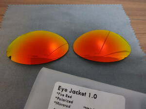 限定入荷★オークリー Eye Jacket 1.0用 カスタム偏光 レンズ FIRE RED Color 新品 POLARIZED　アイジャケット
