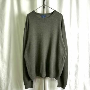 90s JOSEPH & LYMAN カシミア 100% ニット セーター XL ビッグサイズ 無地 丸首 クルーネック カシミヤ 00s オールド ビンテージ