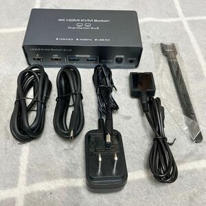 デュアル モニター HDMI KVM 切替器 SW620 4K 60Hz HDMI 2入力 2出力 同時出力 USB ハブ スイッチャー 2PC PS4 PS5 共有 USB 4出力 2USB3.0