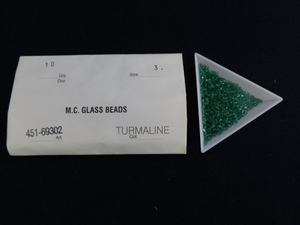 2979△未使用 チェコビーズ M.C.GLASS BEADS TURMALINE トルマリン SUPERIOR CRYSTAL