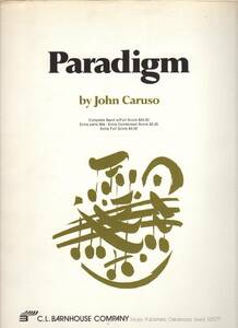 吹奏楽楽譜/ジョン・カルーソー：パラダイム/スコア閲覧可/John Caruso：Paradigm