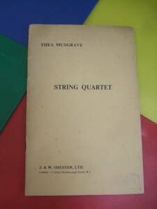 輸入楽譜 弦楽四重奏/thea Musgrave テア・マスグレイブ/STRING QUARTET スコアのみ