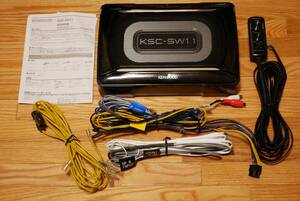 ケンウッド KSC-SW11 チューンアップ・サブウーファー　サウンドＯＫ　付属品（リモコン 配線 ブラケット ボルト）・取説欠品無し