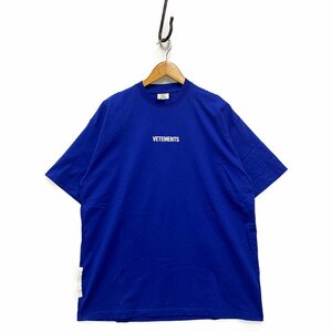 VETEMENTS ヴェトモン ロゴ 半袖Ｔシャツ ロイヤルブルー サイズXS 正規品 / Z5015