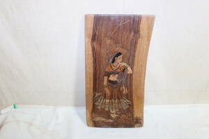 ◆珍品 木製看板 中央アジア イスラム 踊り子　