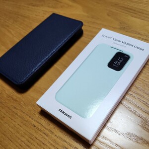 ☆Galaxy S23FE Smart View Wallet Case/Mint カバー ミント Samsung+【au限定】Blanccoco NY-CHIC&Smart Leather Case ケース SCG24☆