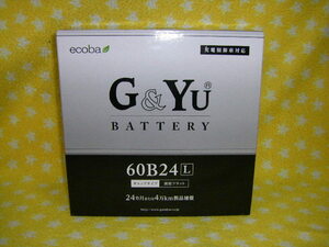 G＆Yu　 60B24L 新品 エコバッテリー ( 46B24L 50B24L 55B24L　 と 同サイズで 高容量品 )
