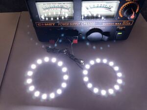 イカリング　15連　LED　SMD　タイプ　直径60mm　ホワイト　白　２個セット　高輝度 明るい 爆光 DC12V　点灯確認済み　送料無料！！