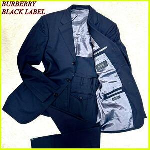 【美品】Burberry バーバリー BURBERRY バーバリー ブラックレーベル スーツ セットアップ 三つボタン シングルスーツ M ブラック チェック