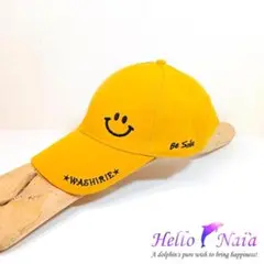 smily cap かわいい スマイル シンプル デザイン イエロー