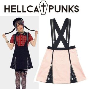 【 HELLCATPUNKS 】ZIPサスペンダースカート ヘルキャットパンクス スカート