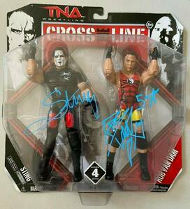 Signed Autographed TNA STING vs RVD ROB VAN DAM 2 Pack Wrestling Figures WWF WWE 海外 即決