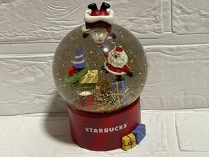 新品☆スターバックスStarbucksスタバ　クリスマススノードーム　サンタクロース　ホリデー2019スノードーム