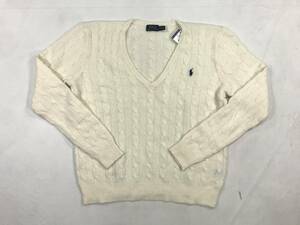 新品 アウトレット 19217 レディース XLサイズ Vネック ウール wool セーター polo ralph lauren ポロ ラルフ ローレン