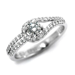婚約指輪 安い ダイヤモンド プラチナ 0.4カラット 鑑定書付 0.42ct Dカラー VVS1クラス 3EXカット GIA