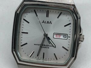 【不動品】SEIKO セイコー ALBA アルバ　V733-5A30 デイデイト　クォーツ スクエア