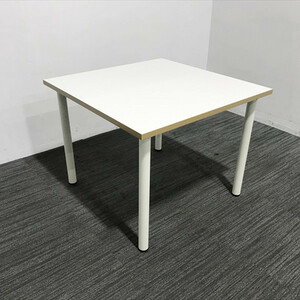 ミーティングテーブル 完成品 角テーブル ホワイト □ 中古 TM-862120B