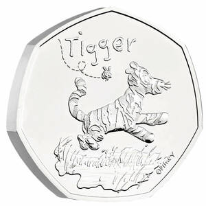 2021 イギリス くまのプーさん ティガー 50ペンス 白銅貨